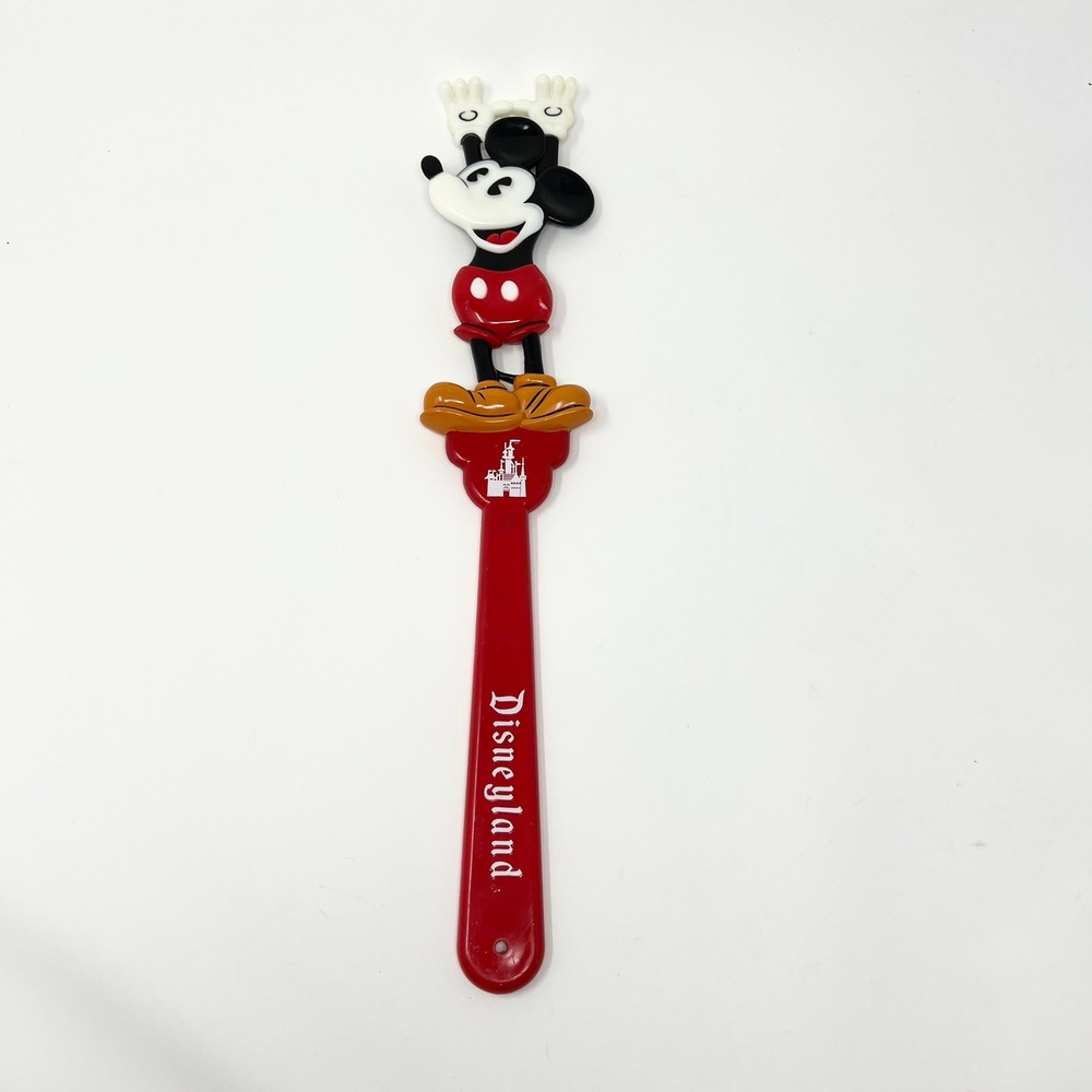 Vintage Disney Mickey Mouse Back Scratcher Disneyland Souvenir Red Plastic 15"